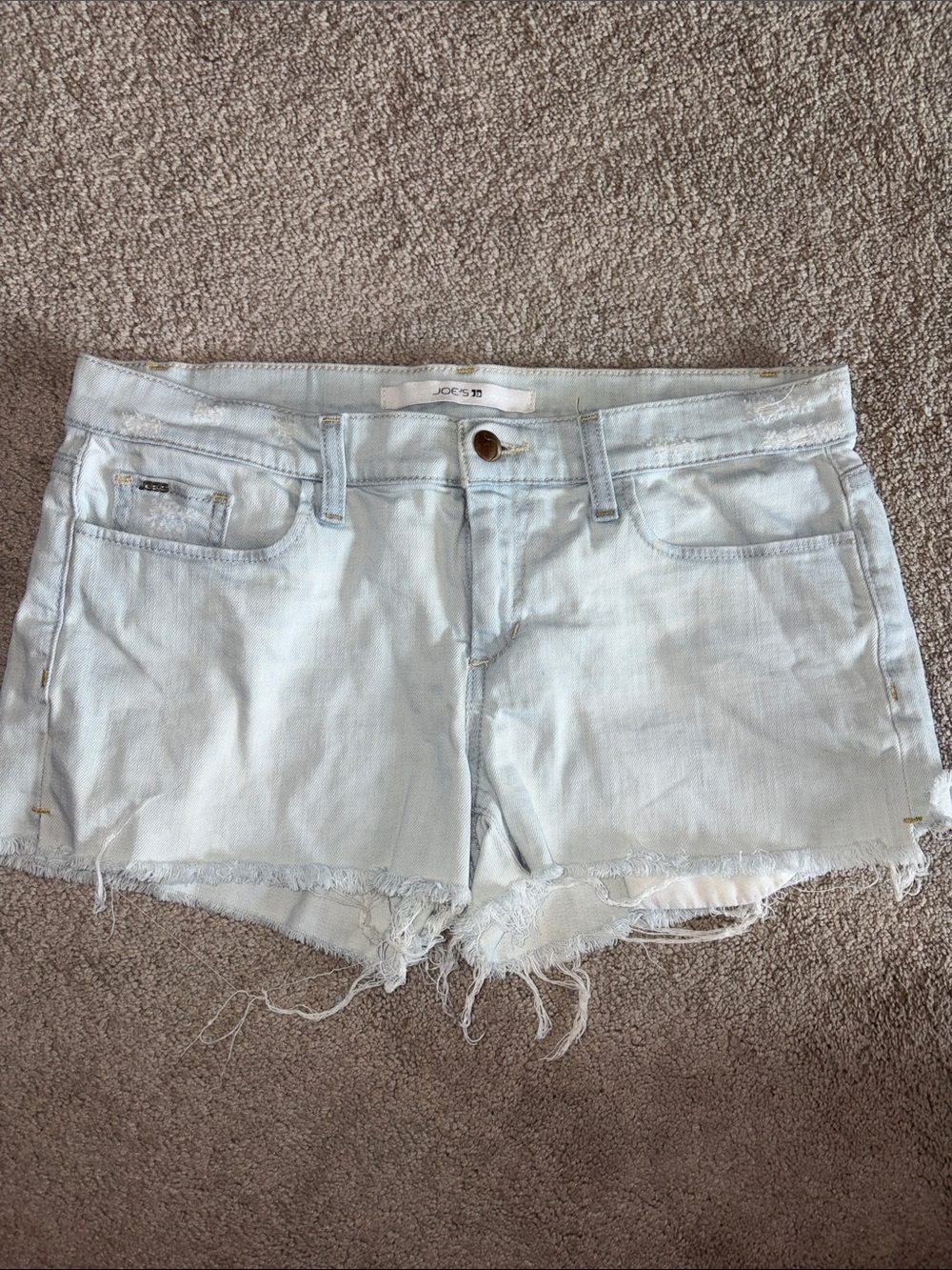 Joe's Jeans Pale Blue Distressed Denim Cutoff Shorts